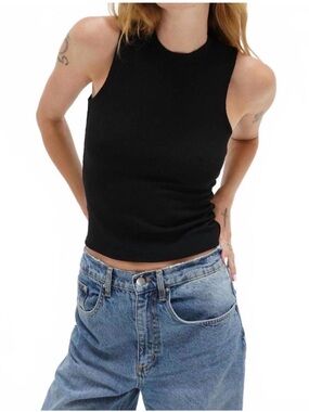 LNA CLOTHING Ribbed Double Layer Sleeveless Tank SIZE: SMALL